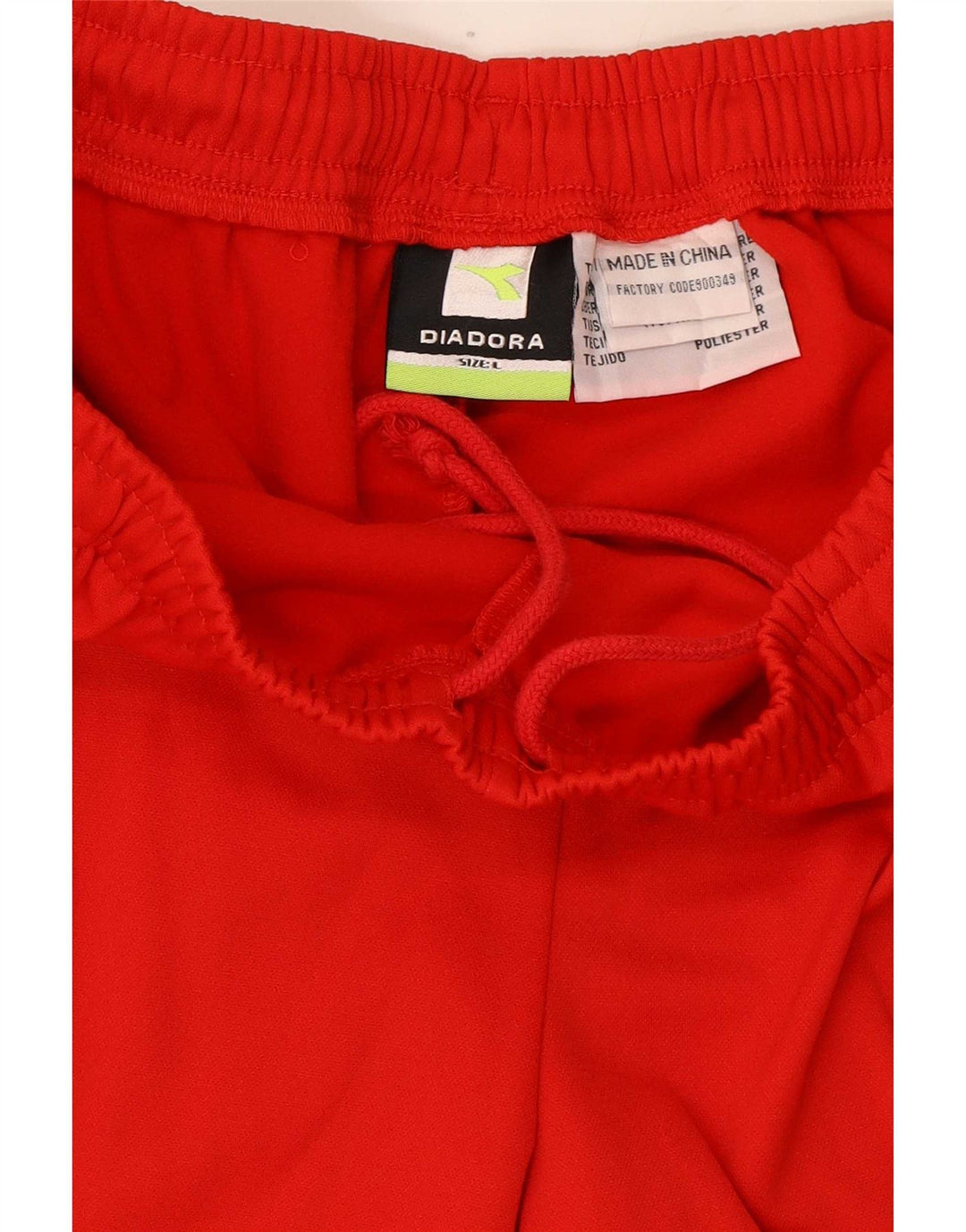 Pantaloncini sportivi Diadora Bermuda da uomo, grandi, in poliestere color block rosso