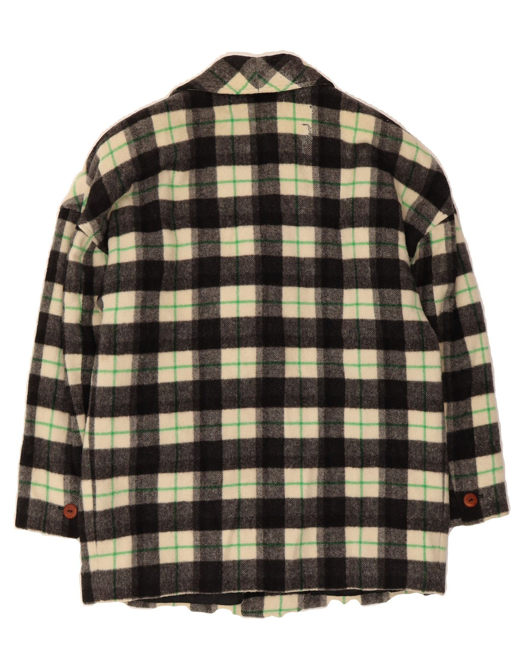 LOUCHE Womens Double Breasted Overcoat IT 42 Medium Black Plaid Vintage Louche and Second-Hand Louche from Messina Hembry 