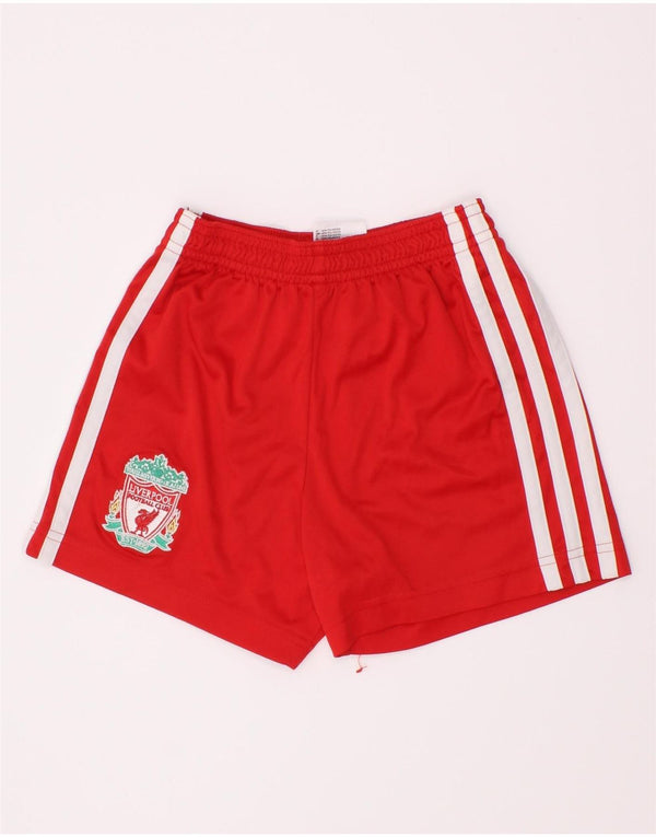 Pantaloncini sportivi Adidas da ragazzo Liverpool Graphic 3-4 anni in poliestere rosso