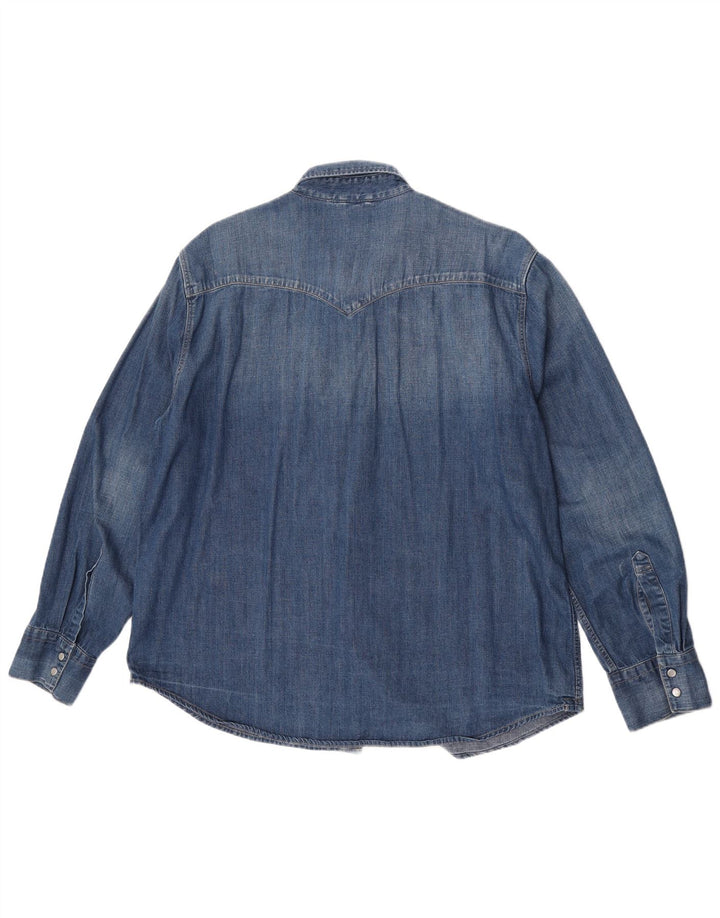 Camicia di jeans da uomo Levi's 2XL in cotone blu