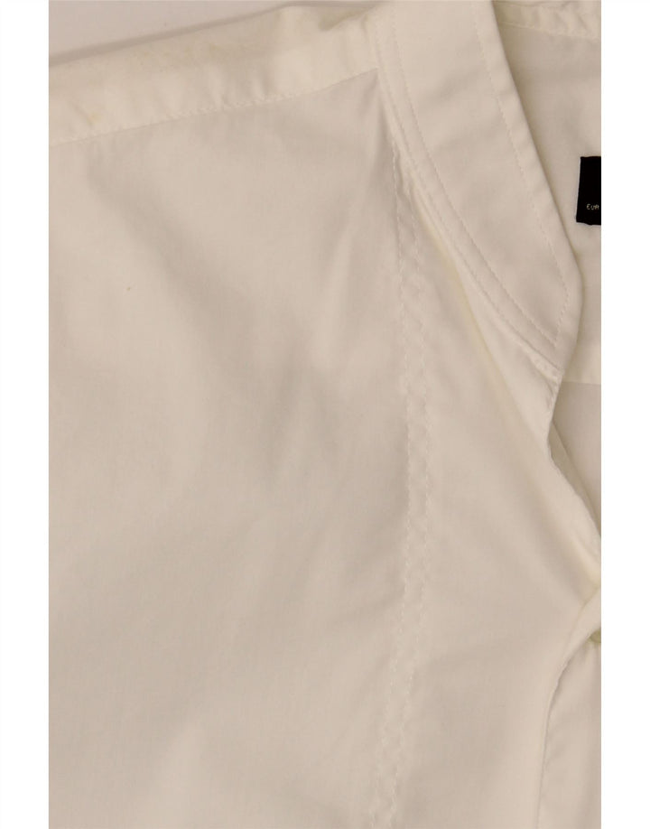 Camicia ZARA da uomo super slim fit in cotone bianco medio