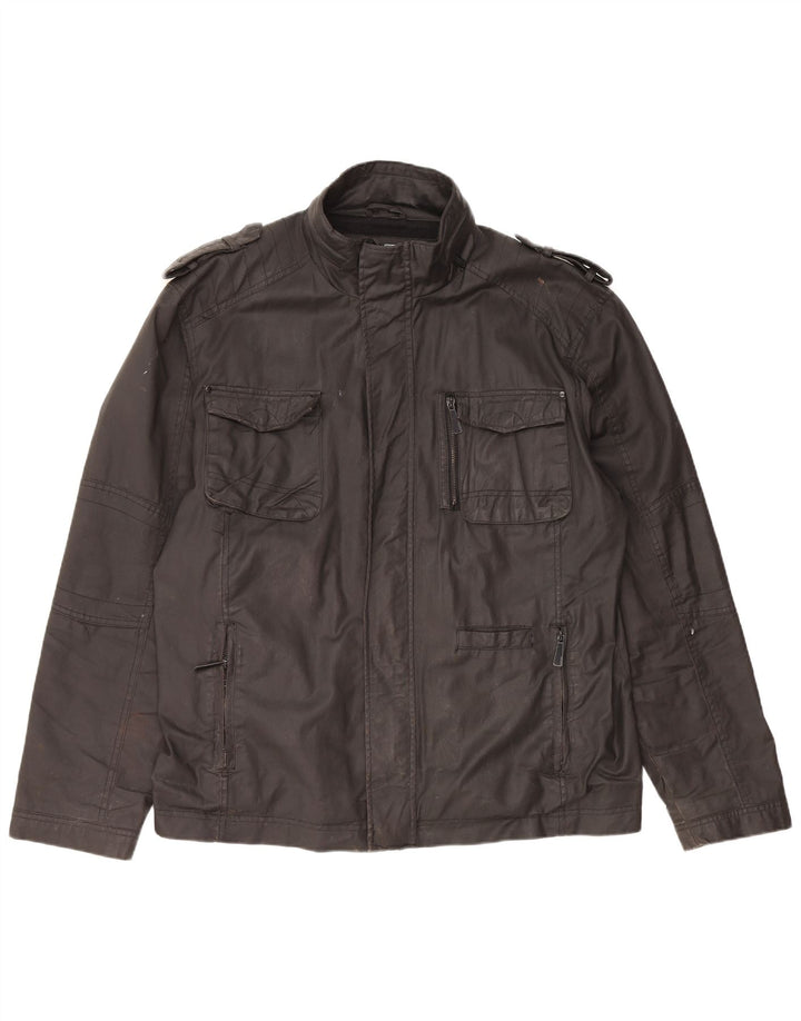 Giacca militare vintage da uomo UK 42 XL in cotone nero