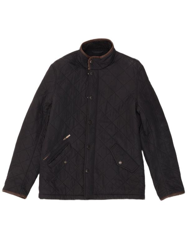 Barbour Mens Quilted Jacket UK 36 Small Navy Blue