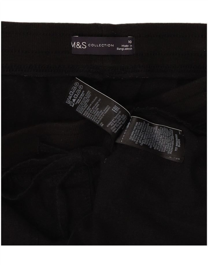 Gonna longuette da donna Marks & Spencer UK 10 piccola W30 lino nero