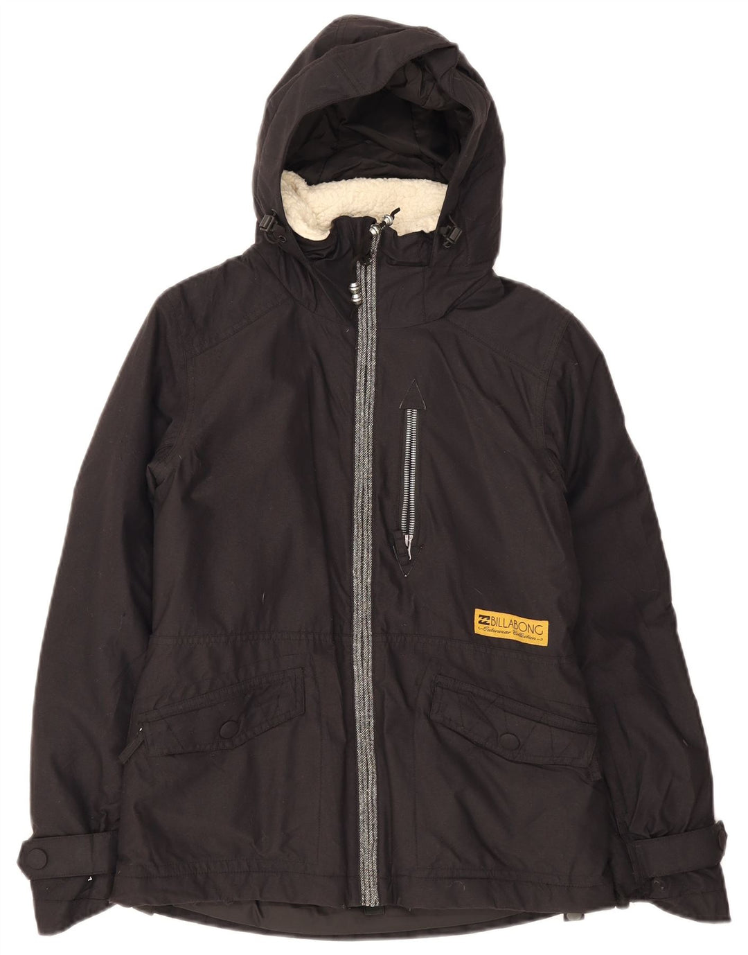Giacca a vento con cappuccio da donna Billabong UK 10 Small Nero Poliammide