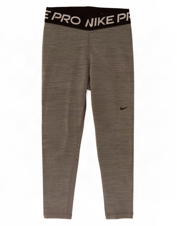 Leggings grafici Nike Dri Fit Capri da donna UK 8 Small Grey Colourblock