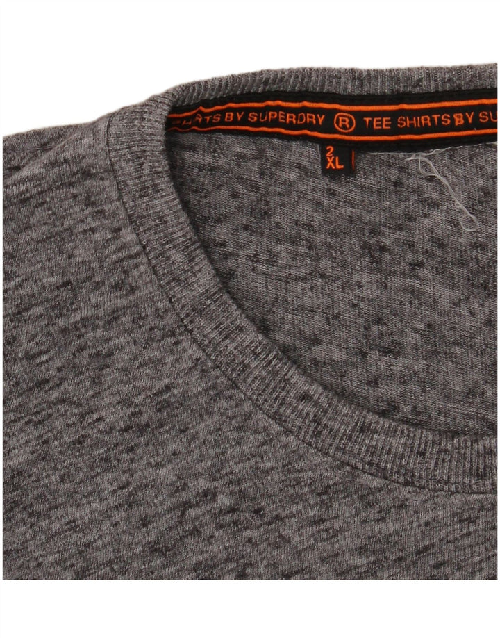 T-shirt grafica da uomo SUPERDRY Top 2XL grigio screziato