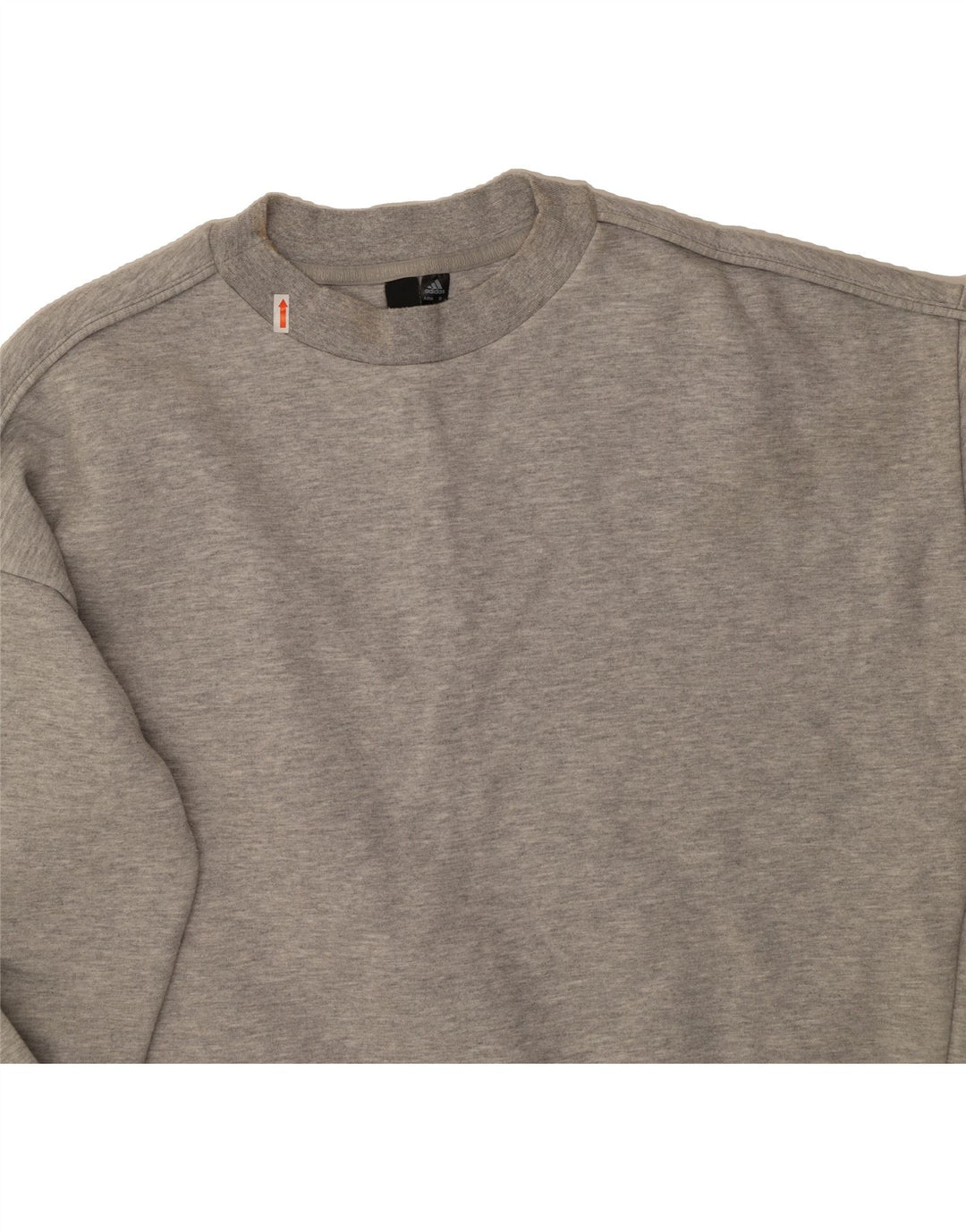 ADIDAS Womens Oversized Sweatshirt Jumper UK 12/14 Medium Grey Cotton Vintage Adidas and Second-Hand Adidas from Messina Hembry 