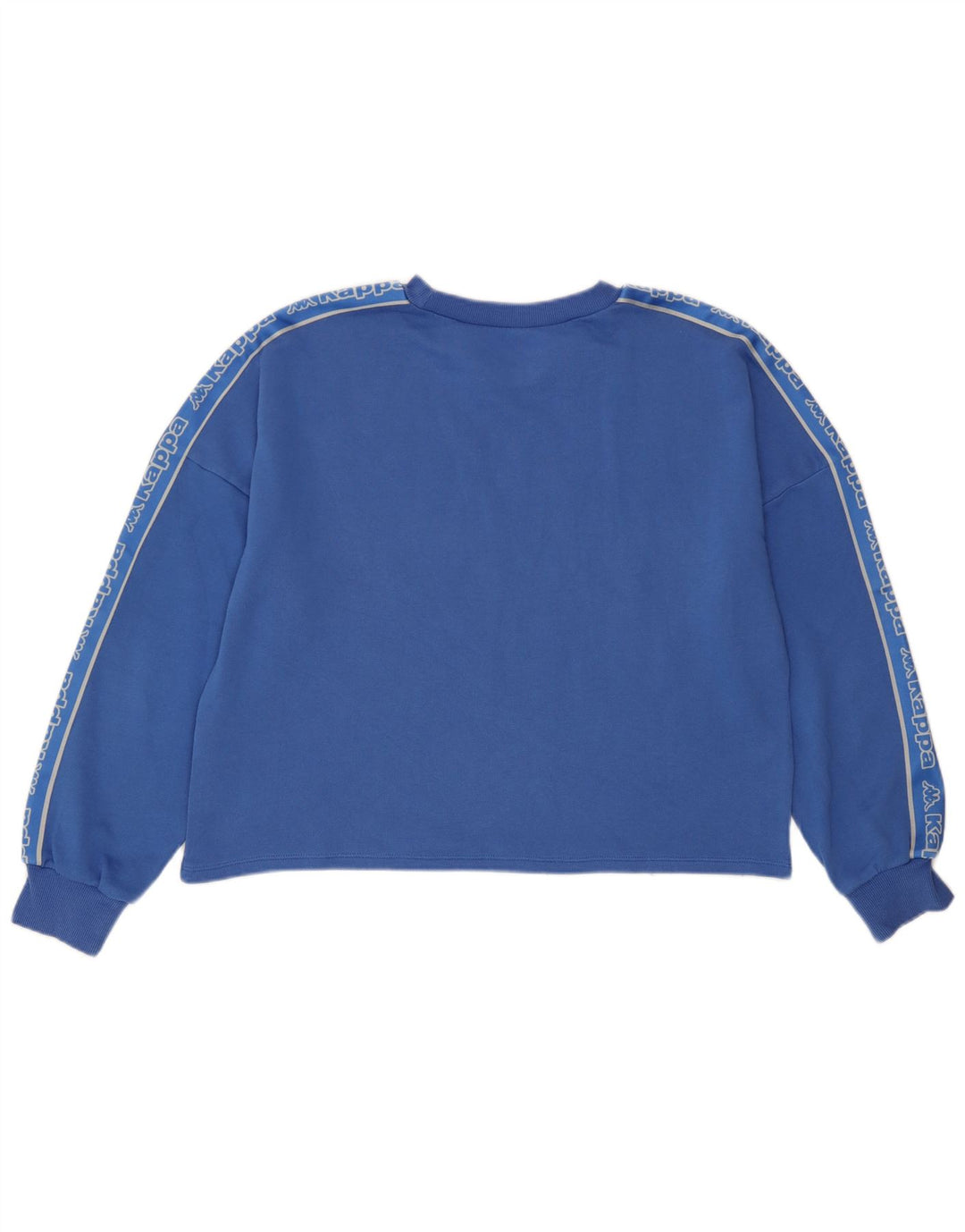 Felpa con grafica corta oversize da donna Kappa, maglione UK 14, blu medio