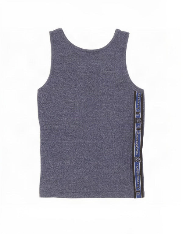 Canotta grafica da uomo Champion, grande, in cotone color block blu navy