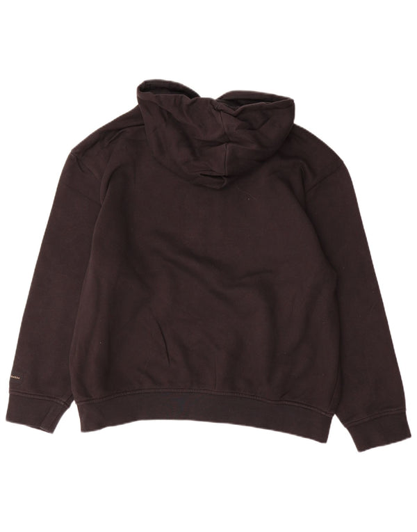 Felpa con cappuccio oversize grafica da donna Adidas UK 6 XS cotone nero