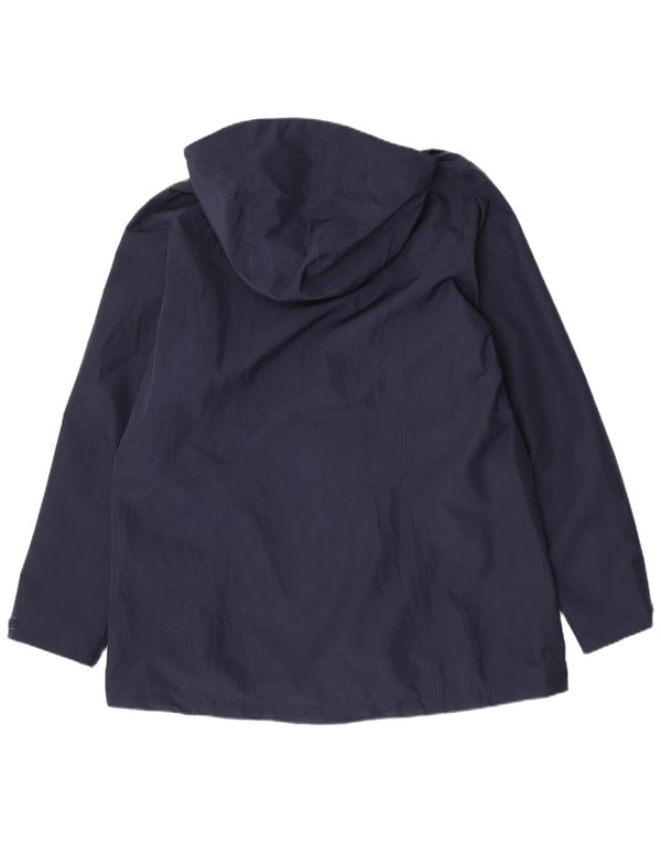 Giacca antipioggia da donna con vestibilità regolare con cappuccio Jack Wolfskin UK 18 XL Blu navy
