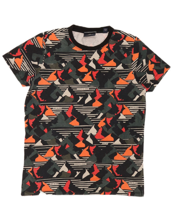 T-shirt da uomo Scotch & Soda Top grande in cotone geometrico multicolore