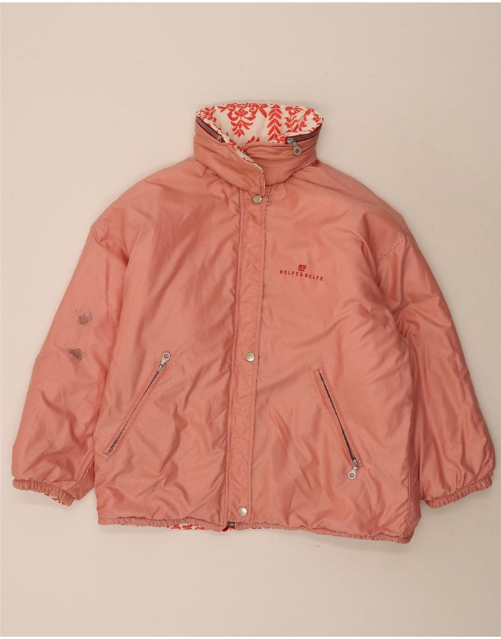 Giacca reversibile oversize con cappuccio Belfe & da donna IT 42 Rosso medio floreale