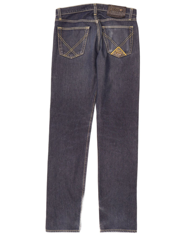 Jeans slim da donna Roy Rogers IT 46 Large W32 L34 Cotone blu navy