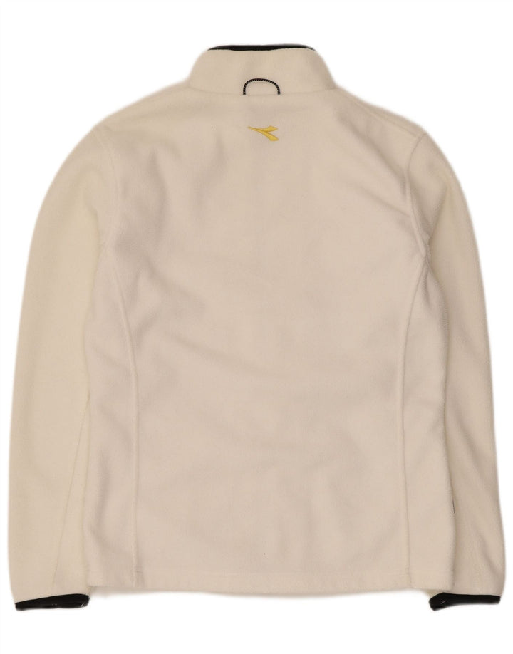 Giacca in pile da donna Diadora UK 14 poliestere bianco medio