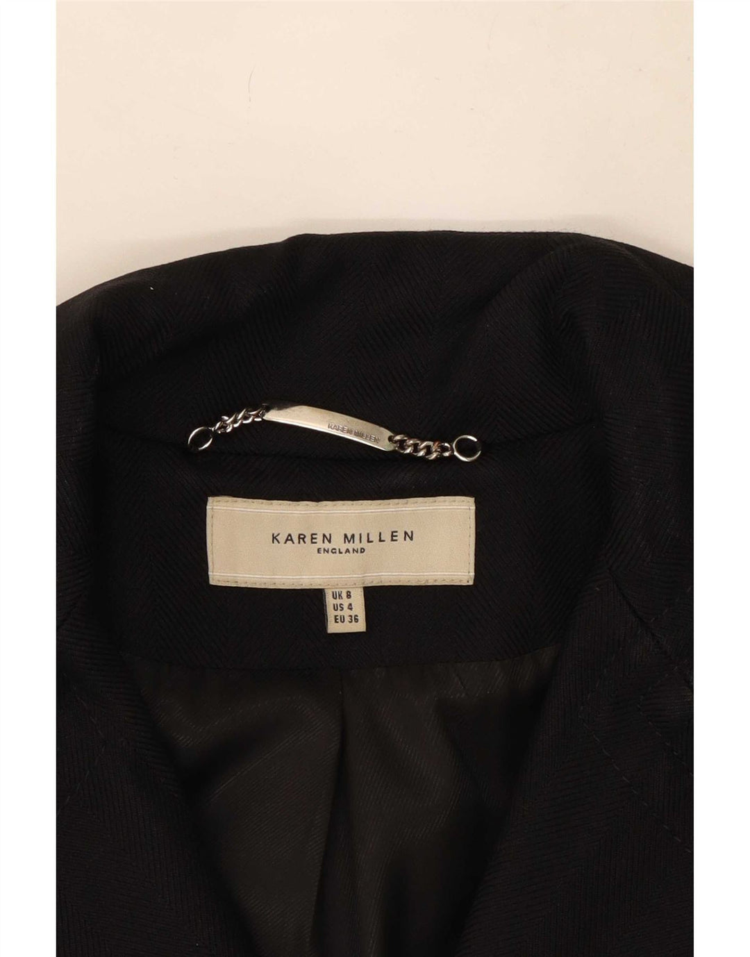 Soprabito da donna Karen Millen UK 8 piccolo in lana nera