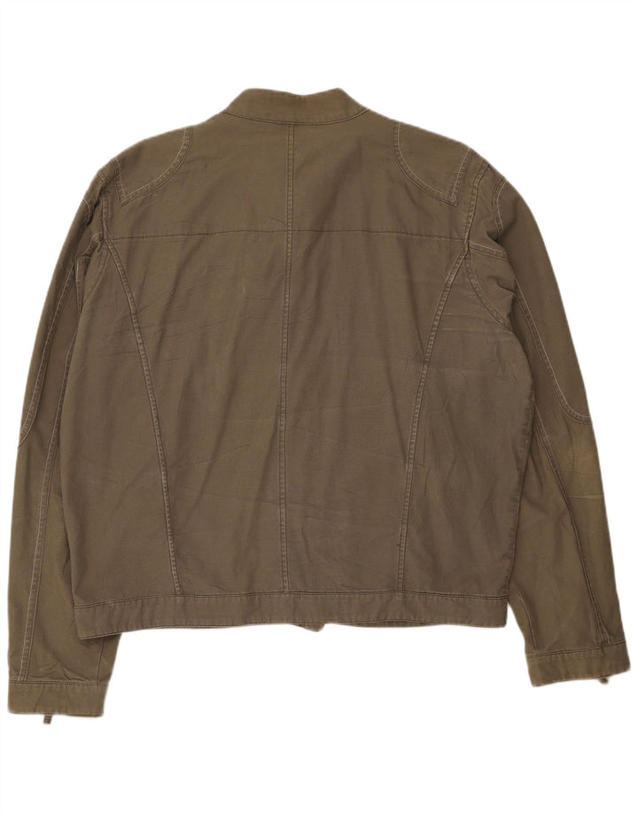 AMERICANINO Mens Bomber Jacket UK 44 2XL Grey Cotton