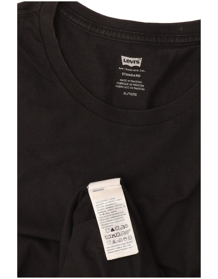 T-shirt standard da uomo Levi's Top XL in cotone nero