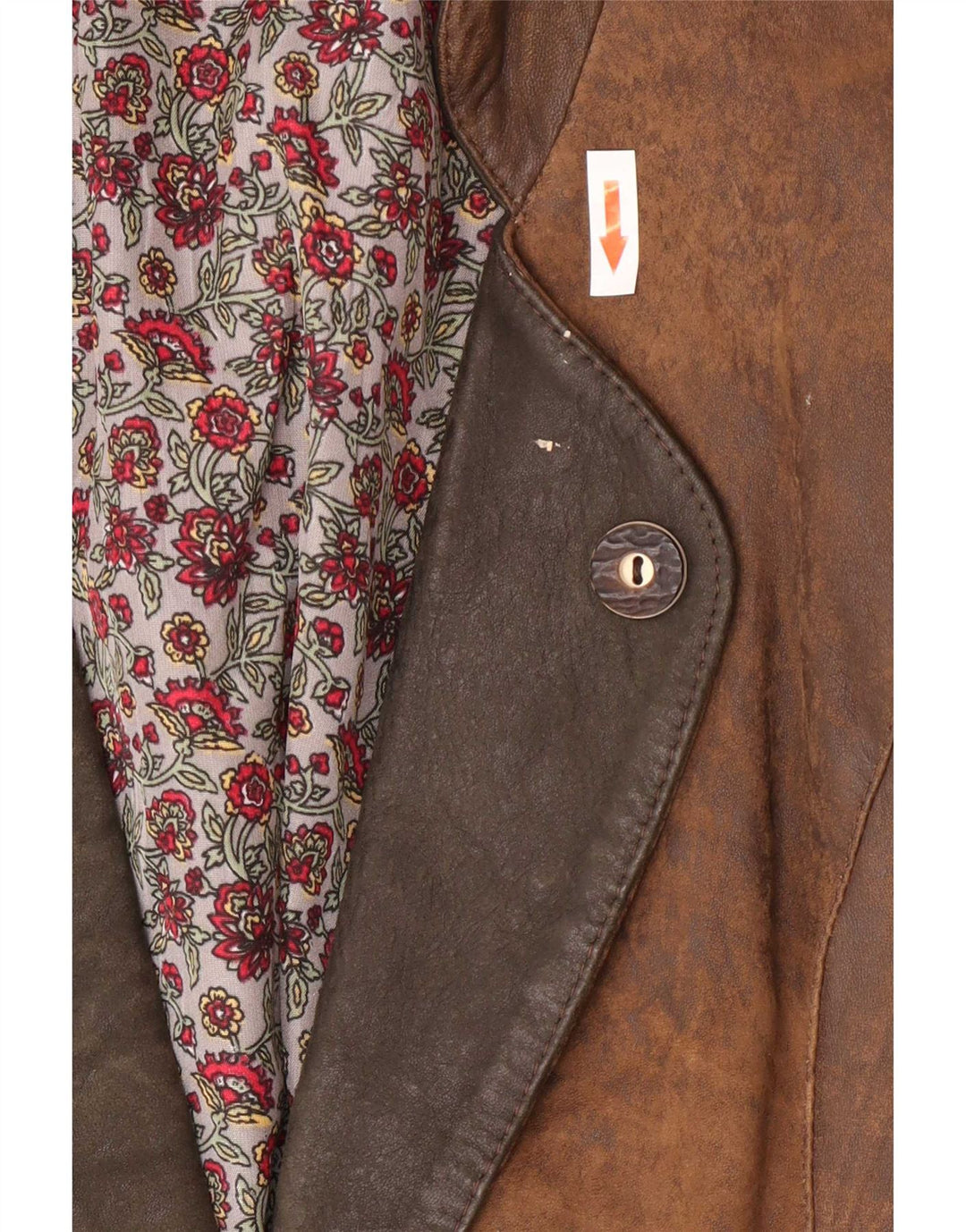 Giacca blazer vintage da donna a 1 bottone EU 38 Colorblock marrone medio