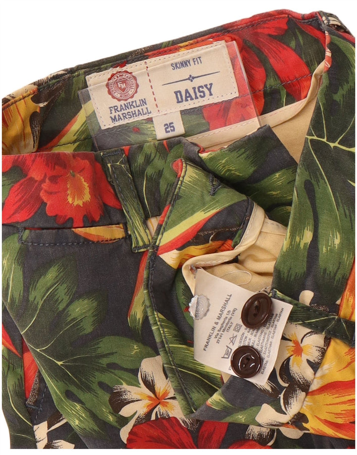 Pantaloni chino Franklin Marshall da donna Daisy W25 L30 multicolore floreale