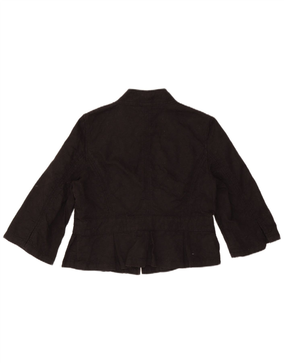 Giacca Bolero da donna Marks & Spencer con maniche a 3/4 e allacciatura frontale UK 16 grande nera