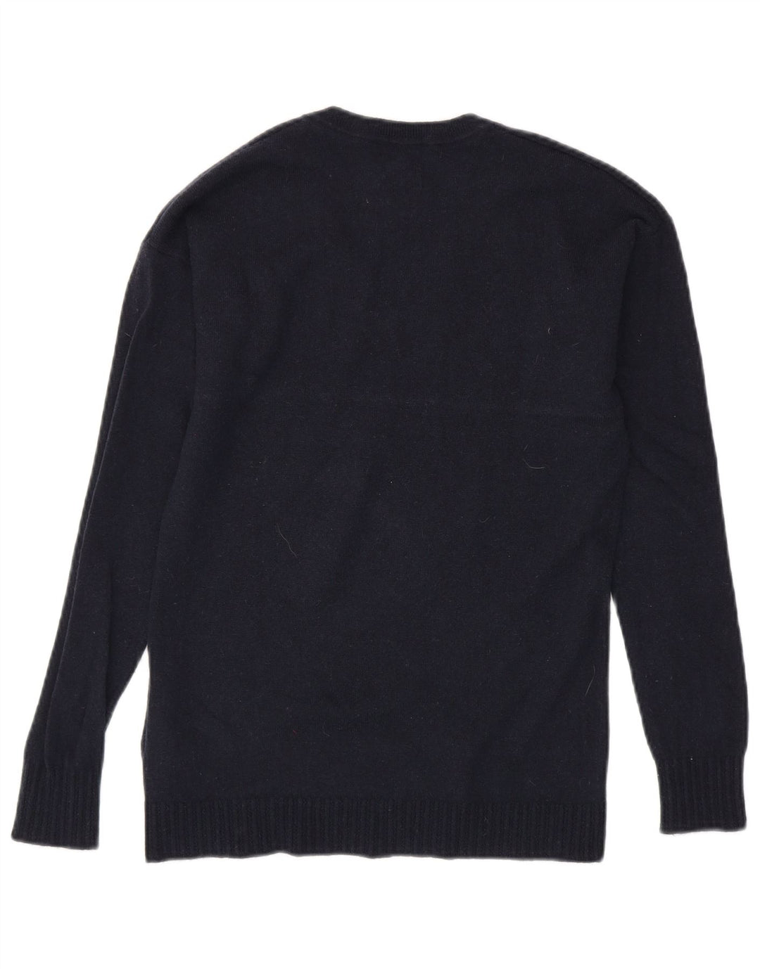 TOMMY HILFIGER Maglione da uomo con scollo a V piccolo in lana blu navy