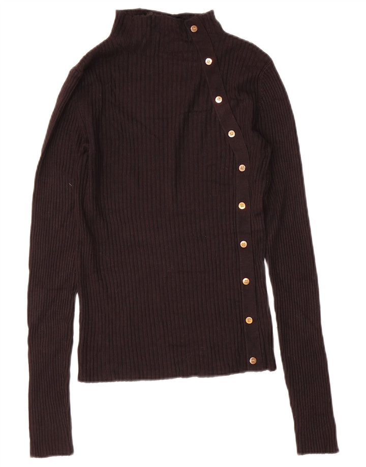 Maglione cardigan da donna Topshop UK 10 piccolo viscosa nera