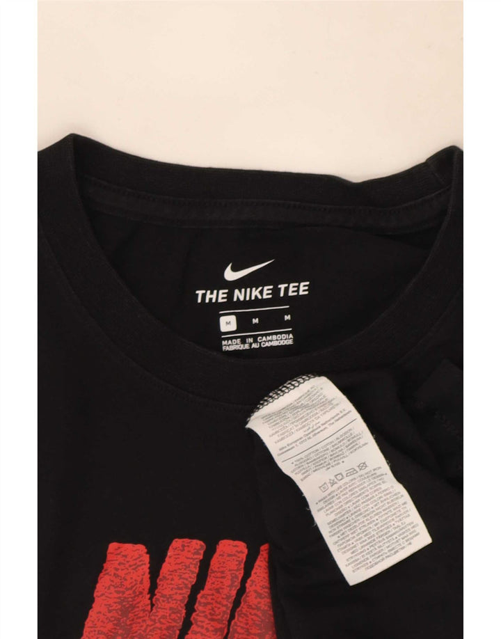 T-shirt grafica da uomo Nike Top in cotone nero medio