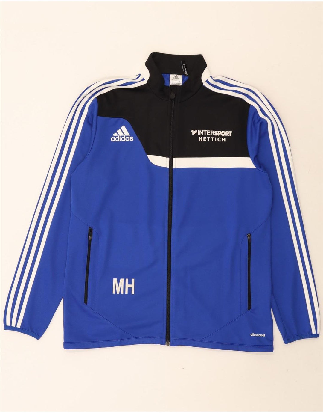 Giacca da ginnastica da uomo Adidas Climacool Graphic, color block blu medio