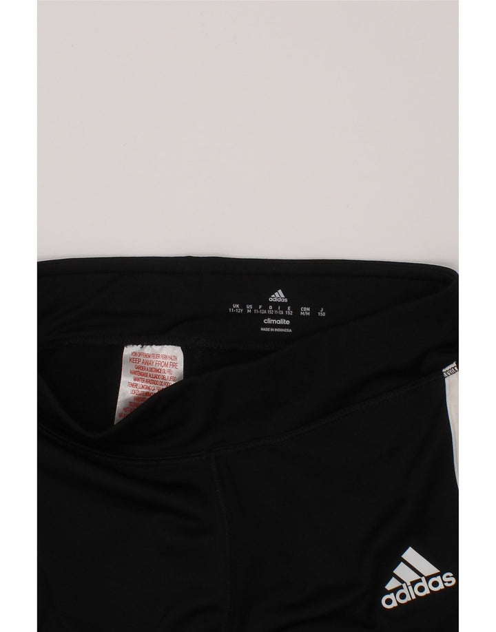 Leggings ADIDAS Climalite per ragazze 11-12 anni in poliestere nero