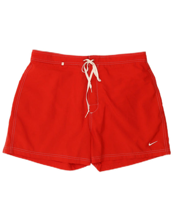 Pantaloncini da bagno Nike da uomo grandi in poliestere color block rosso
