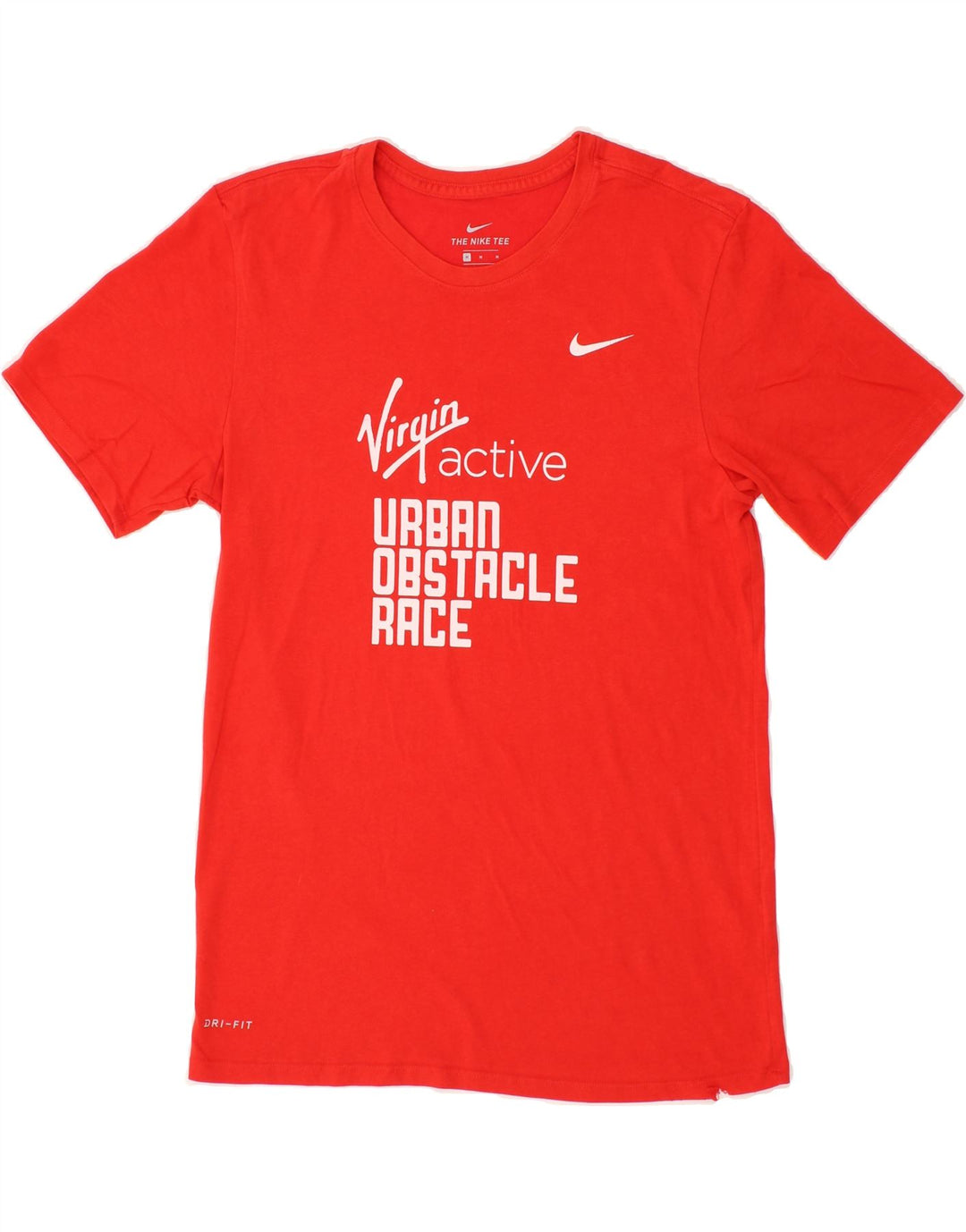 NIKE Mens Dri Fit Graphic T-Shirt Top Medium Red Cotton Vintage Nike and Second-Hand Nike from Messina Hembry 