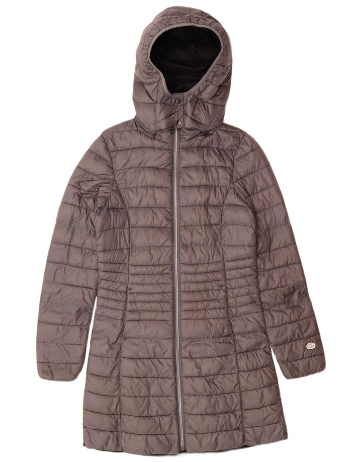 Cappotto imbottito con cappuccio da donna CHAMPION IT 42 Grigio medio Poliammide