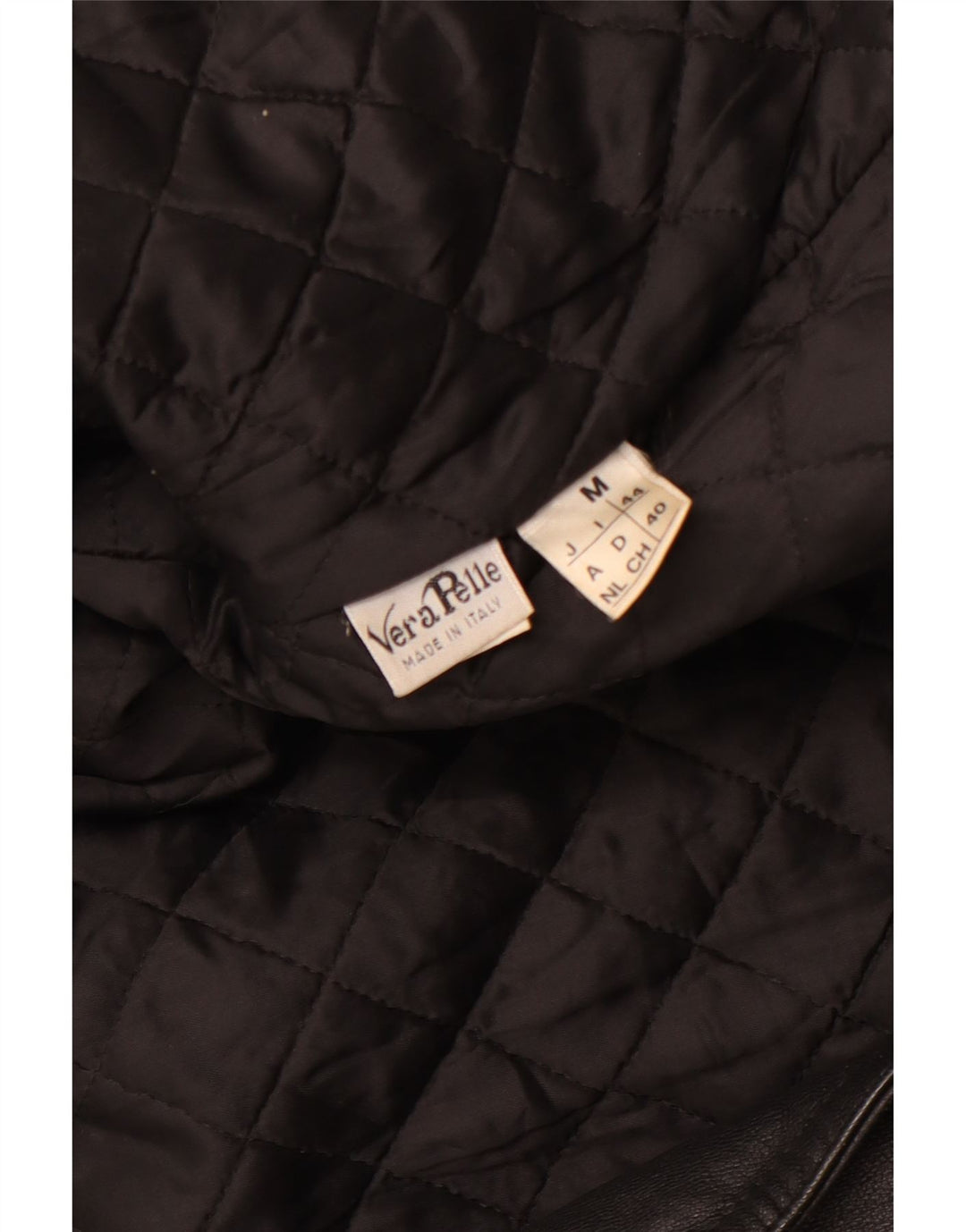 Giacca da motociclista in pelle da donna VINTAGE UK 14 Pelle nera media