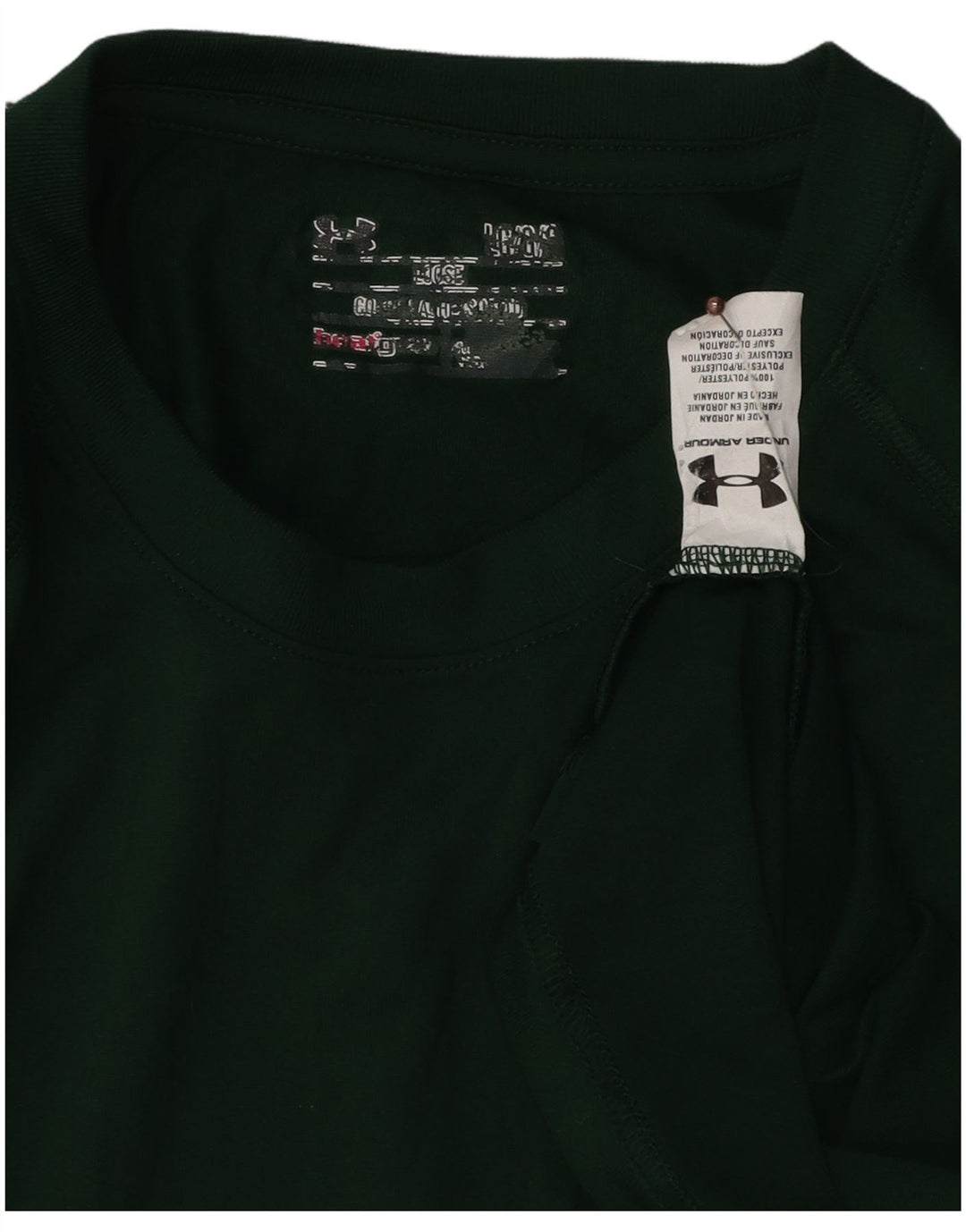 T-shirt da uomo UNDER ARMOUR Heat Gear Top grande in poliestere verde