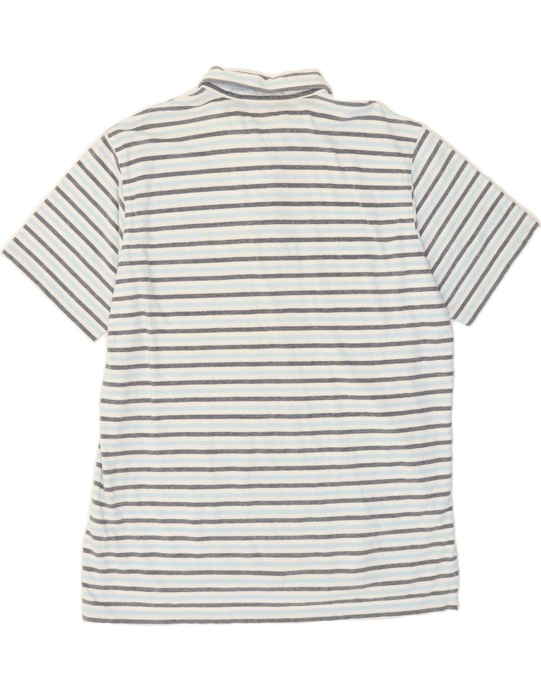 IZOD Mens Polo Shirt XL Blue Striped Cotton Vintage Izod and Second-Hand Izod from Messina Hembry 