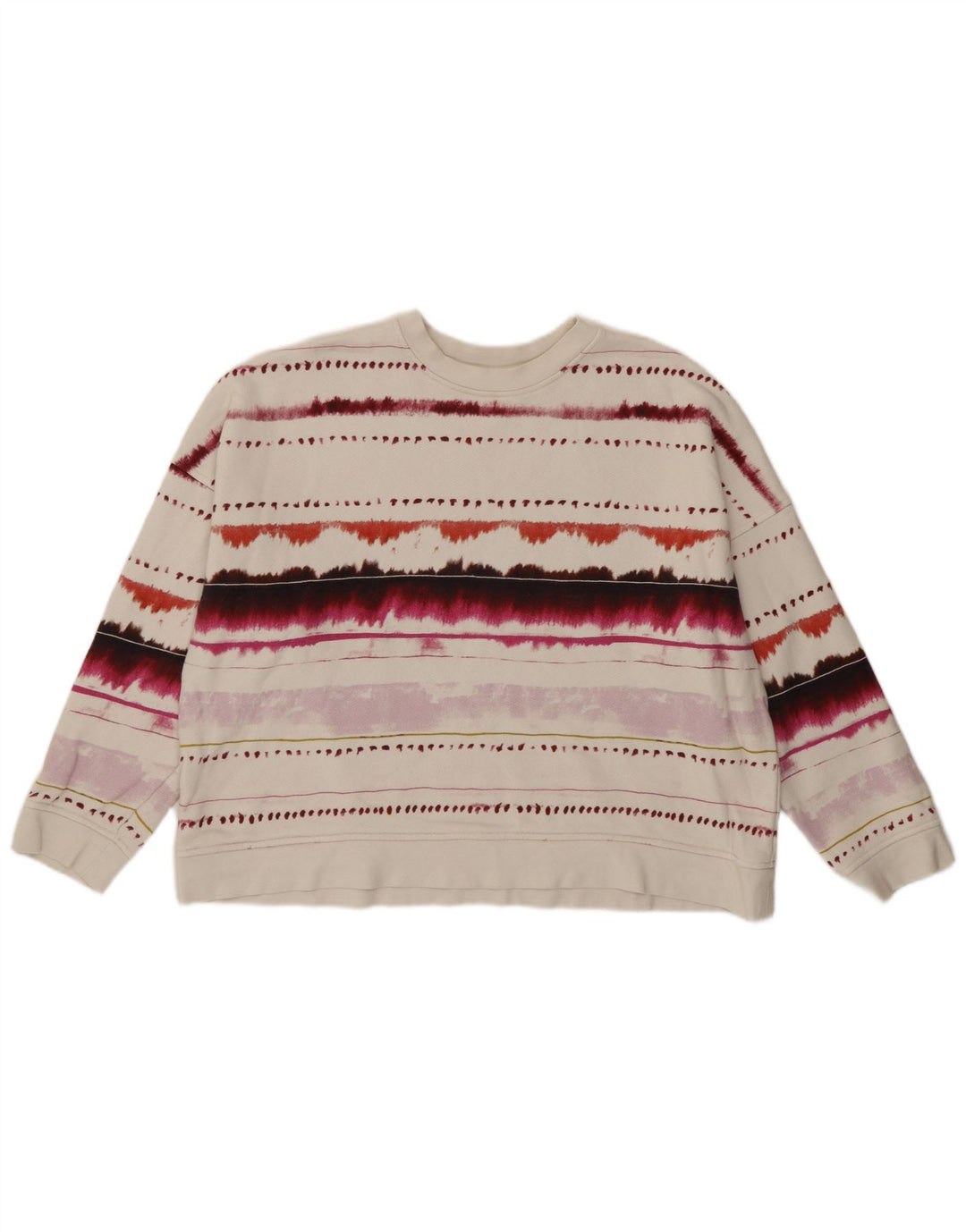 Felpa oversize da donna Whistle UK 14 Medium White geometrica