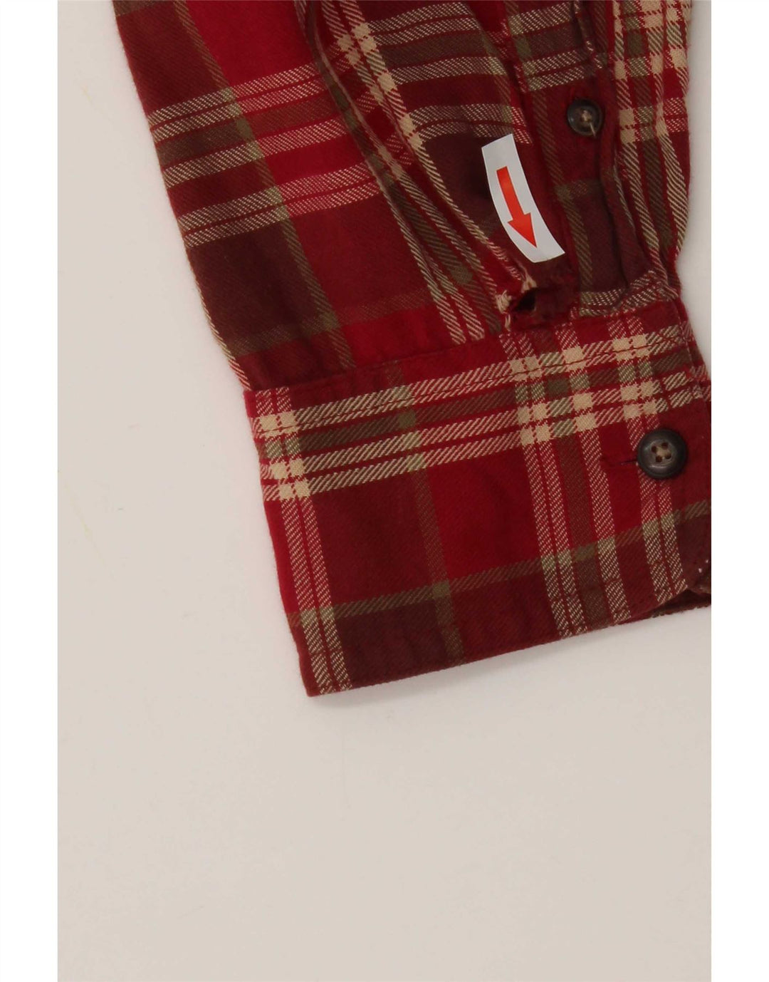 Camicia in flanella da donna Timberland UK 14 Cotone scozzese medio rosso