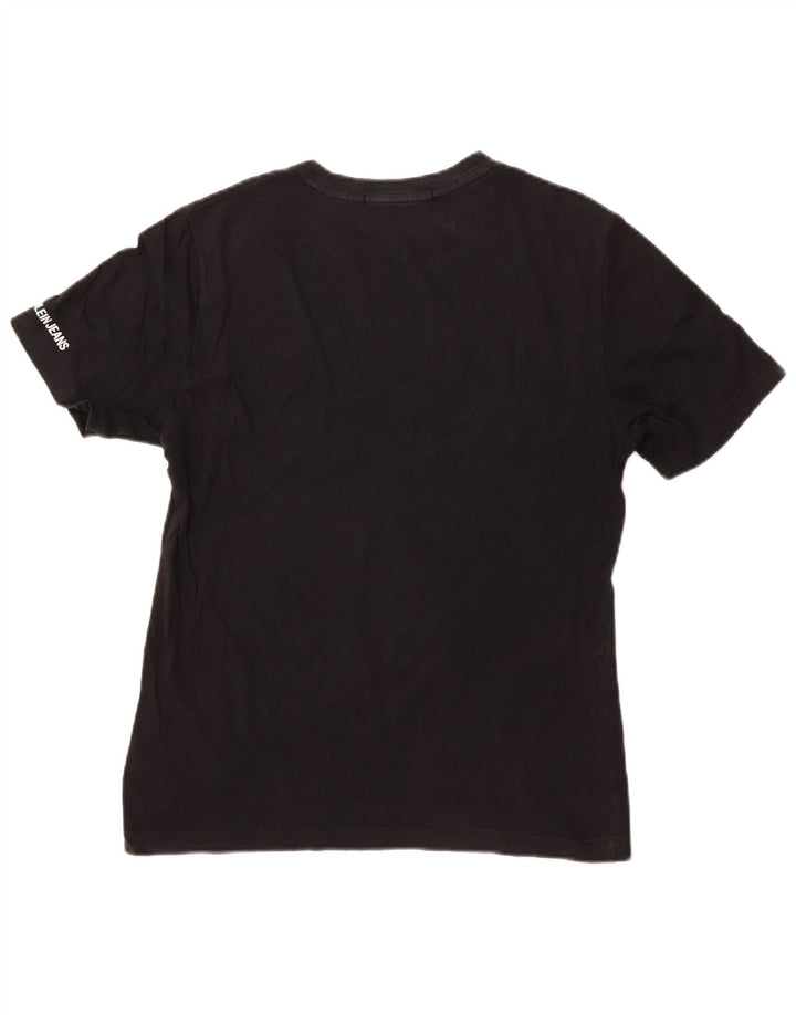 CALVIN KLEIN JEANS T-shirt grafica da uomo Top piccola in cotone nero