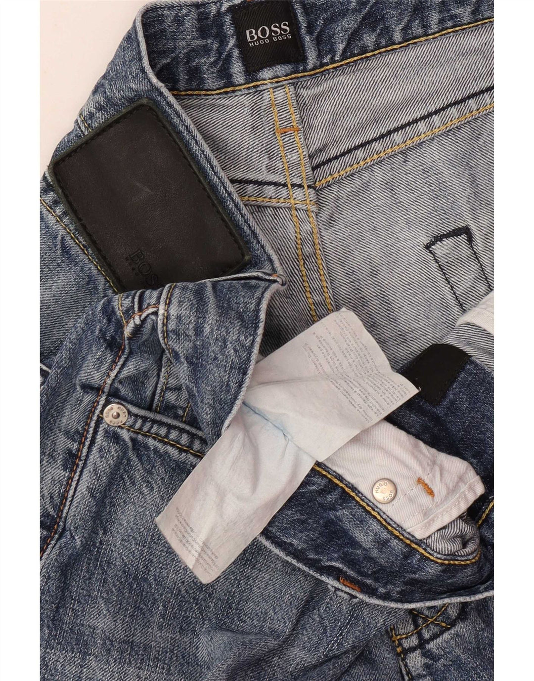Jeans dritti da uomo Hugo Boss W34 L29 cotone blu