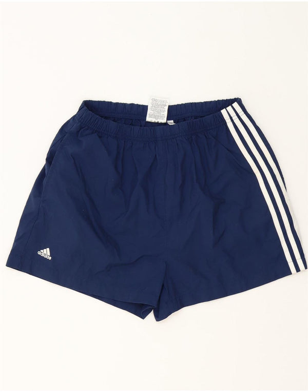 Pantaloncini sportivi da uomo Adidas medi in poliestere blu navy