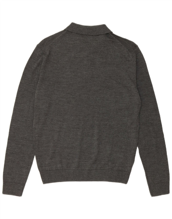 Maglione Zara da uomo con collo alto grigio medio screziato