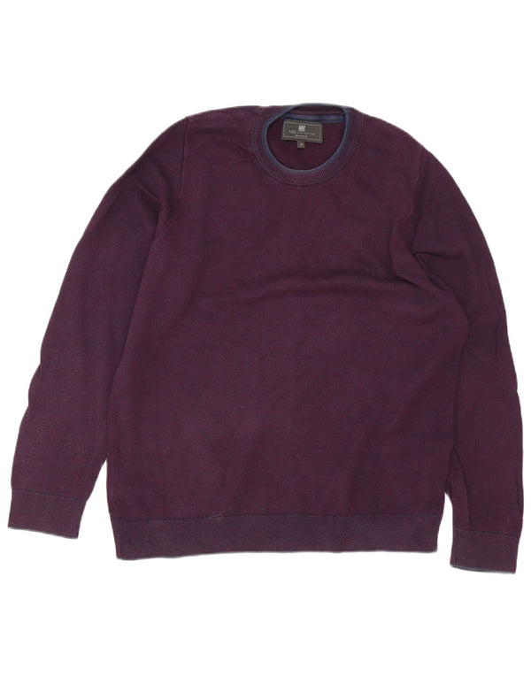 Maglione maglione girocollo da uomo Marks & Spencer su misura Borgogna medio