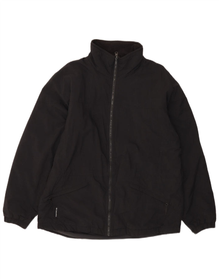 Giacca a vento foderata da donna dal taglio ampio COLUMBIA UK 16 grande nylon nero