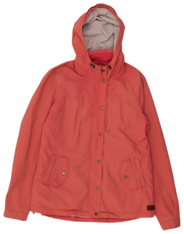 Giacca a vento con cappuccio da donna Fat Face UK 12 Nylon rosa medio