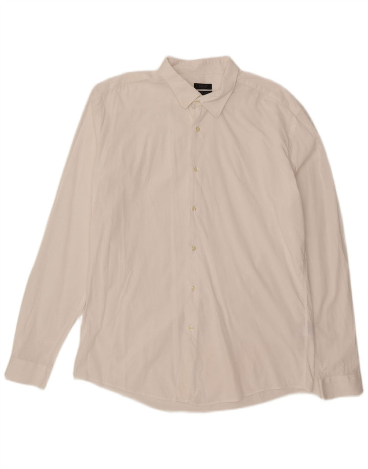Camicia Liu Jo Uomo Slim Fit Taglia 44 XL Cotone Bianco