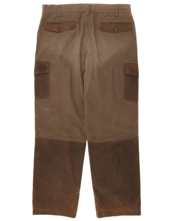 Pantaloni cargo da uomo Maremmano IT 50 Large W34 L28 Marrone Colourblock