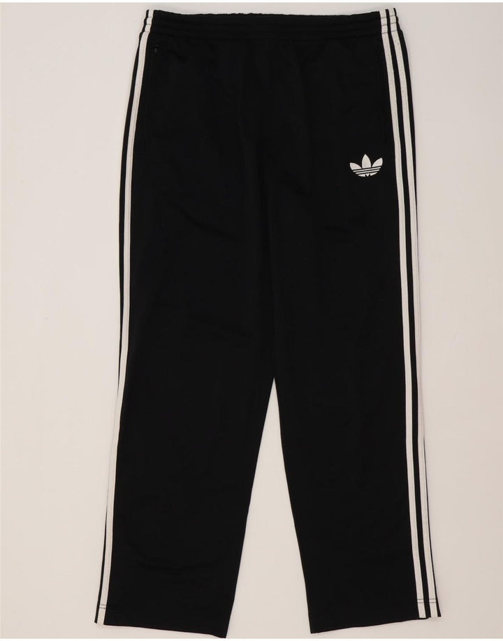 Pantaloni da tuta da uomo Adidas Large neri in poliestere