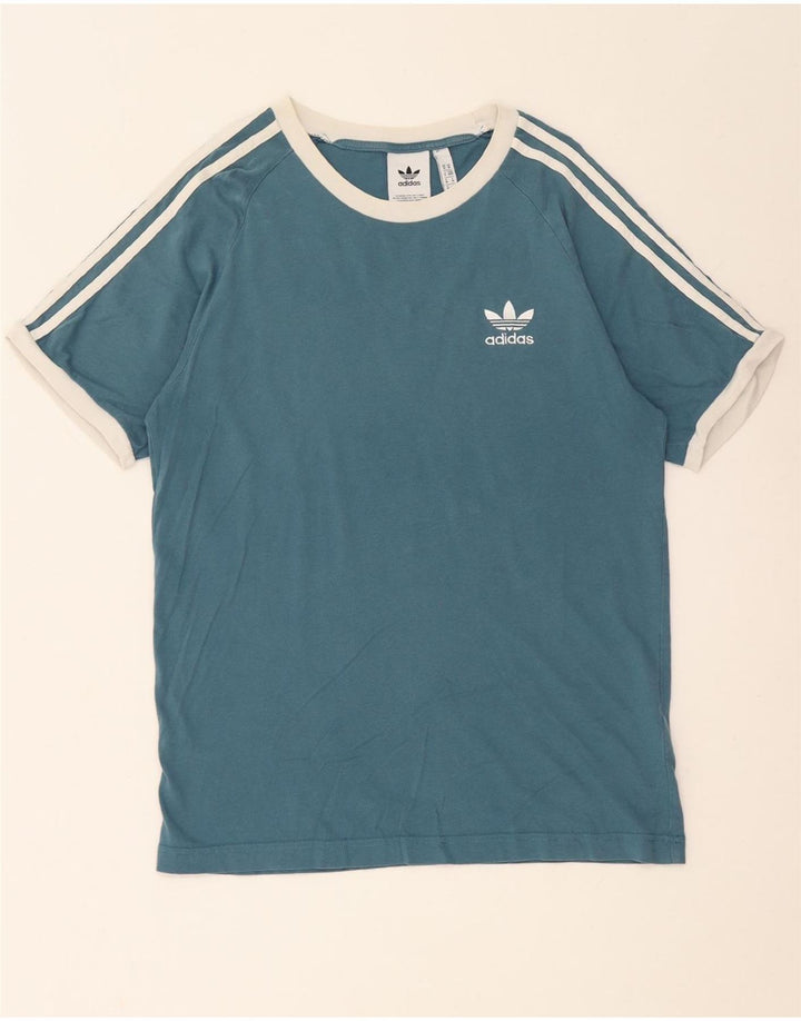 T-shirt da uomo ADIDAS Top blu medio in cotone